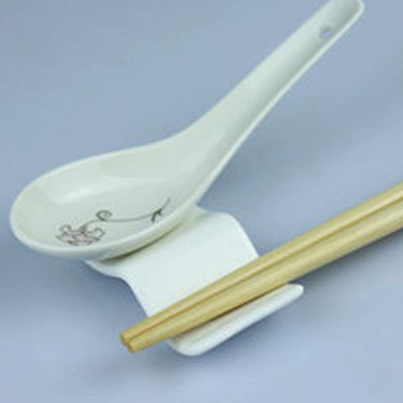 Woonsoon Ceramic Chopsticks Rest Rack Set of 6pcs,Chinese Style Dinner Spoon Stand Knife Fork Holder Porcelain Chopsticks Stand - Image 3